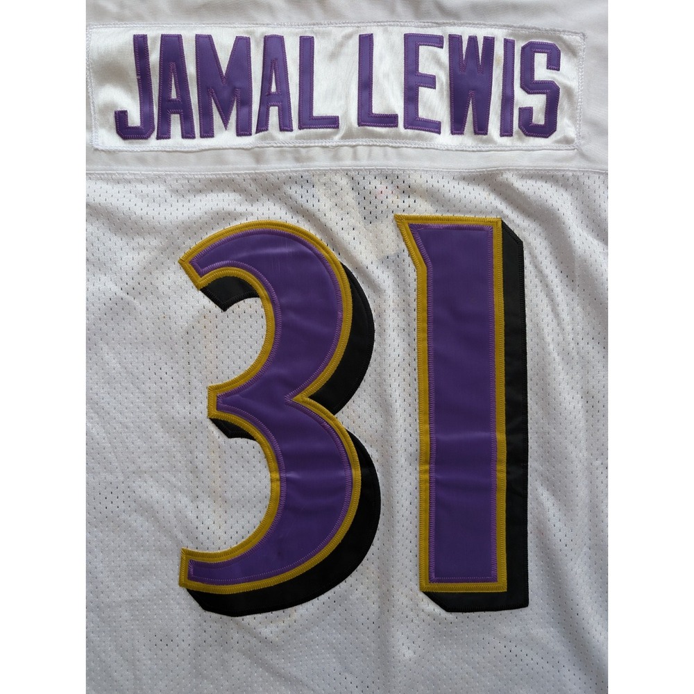 Vintage Y2K Jamal Lewis Jersey Mens 56 NWT READ Baltimore Ravens Stitched White - Picture 14 of 16